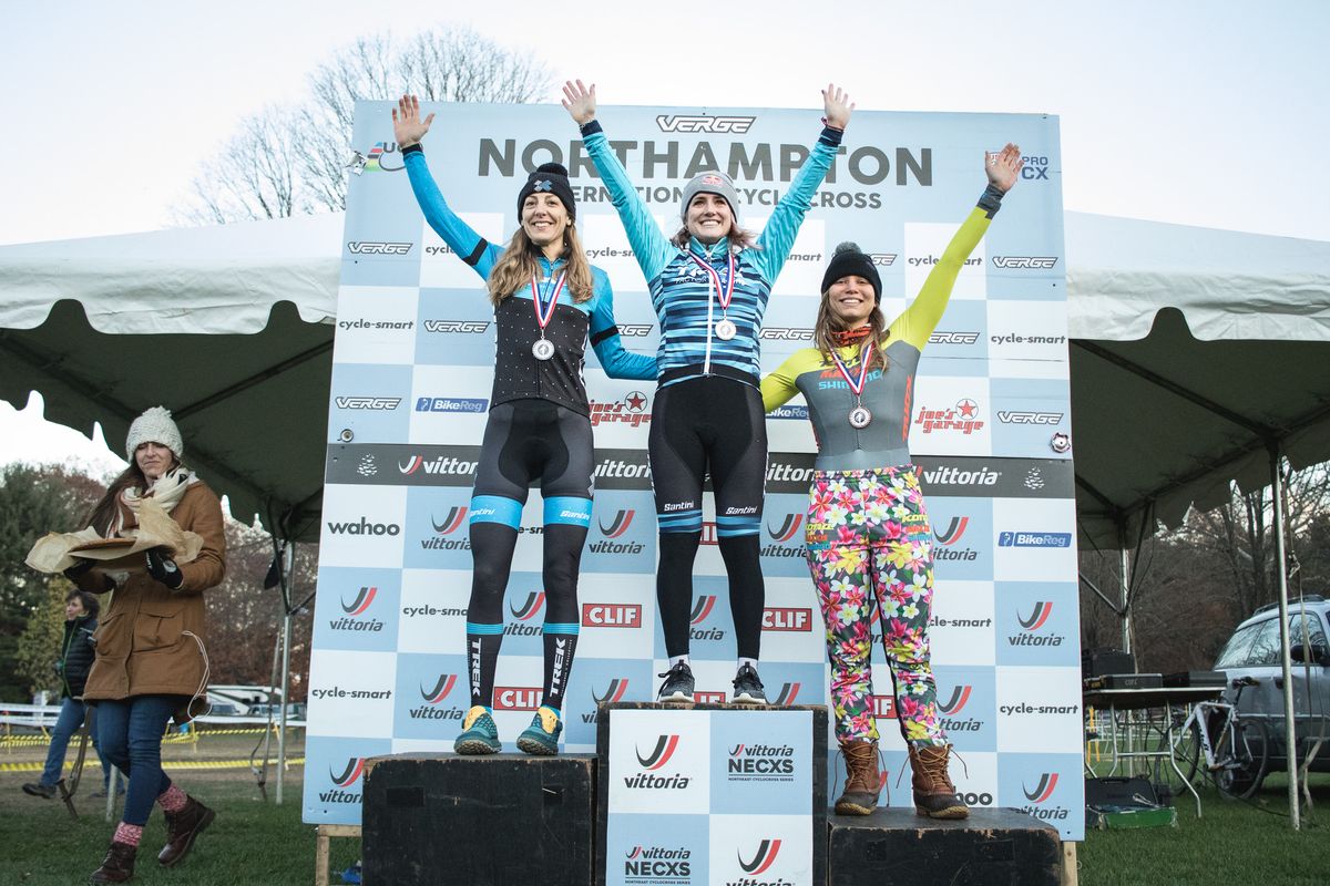 Ellen Noble tops the women's podium in Northampton