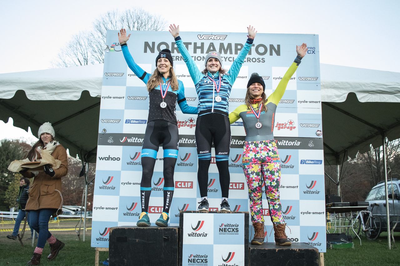 Ellen Noble tops the women's podium in Northampton