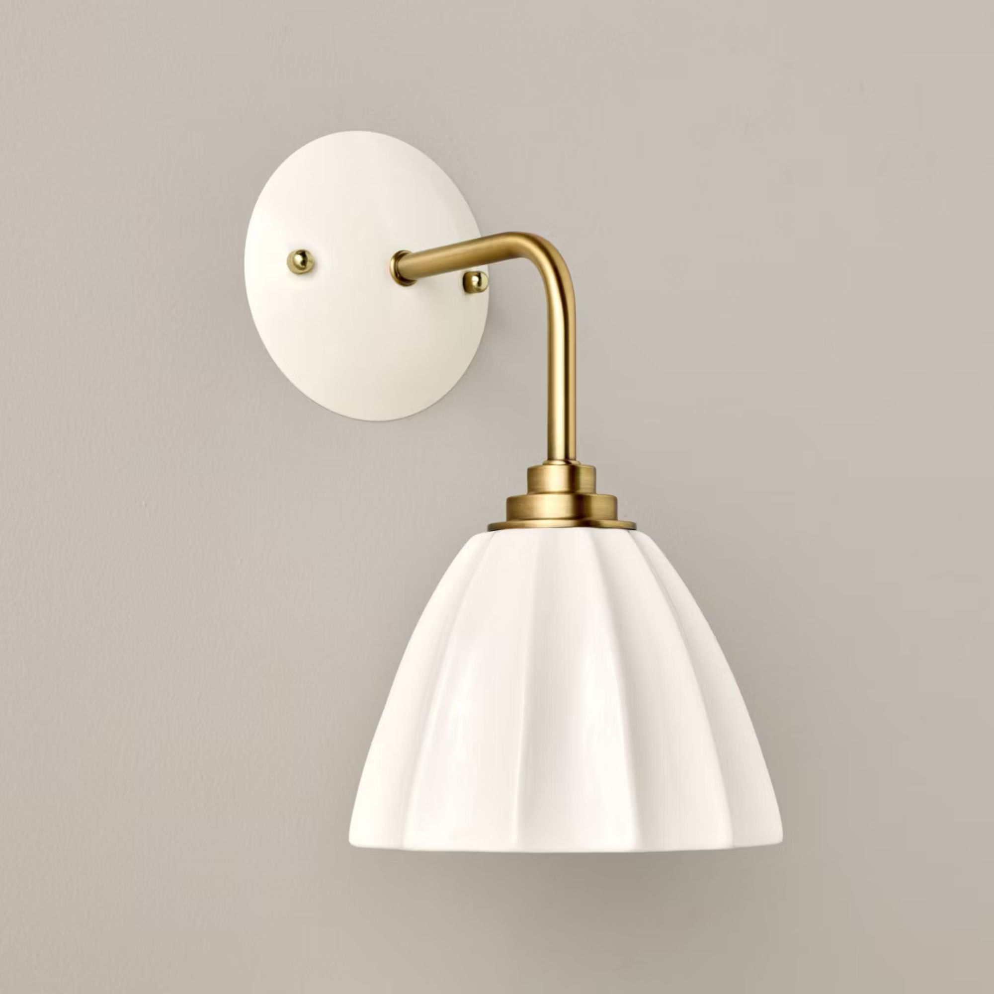 Fluted Ceramic Sconce 