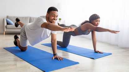 Couple complete and ab and core workout together