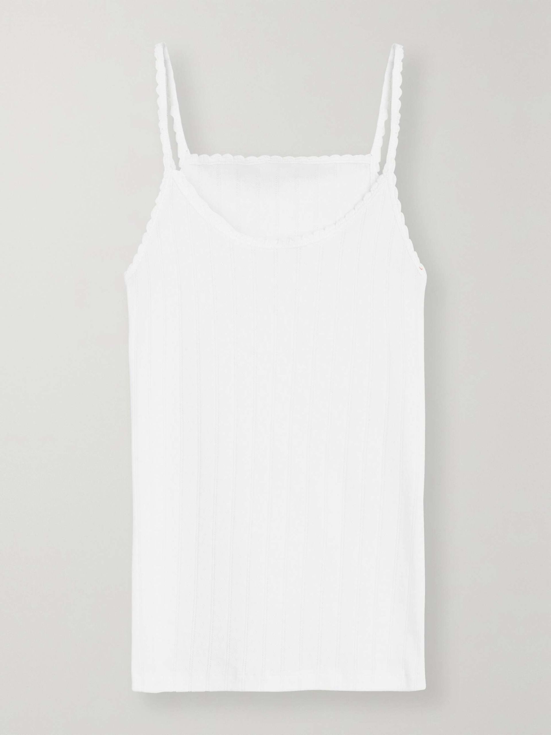 Pointelle-Knit Cotton-Jersey Tank