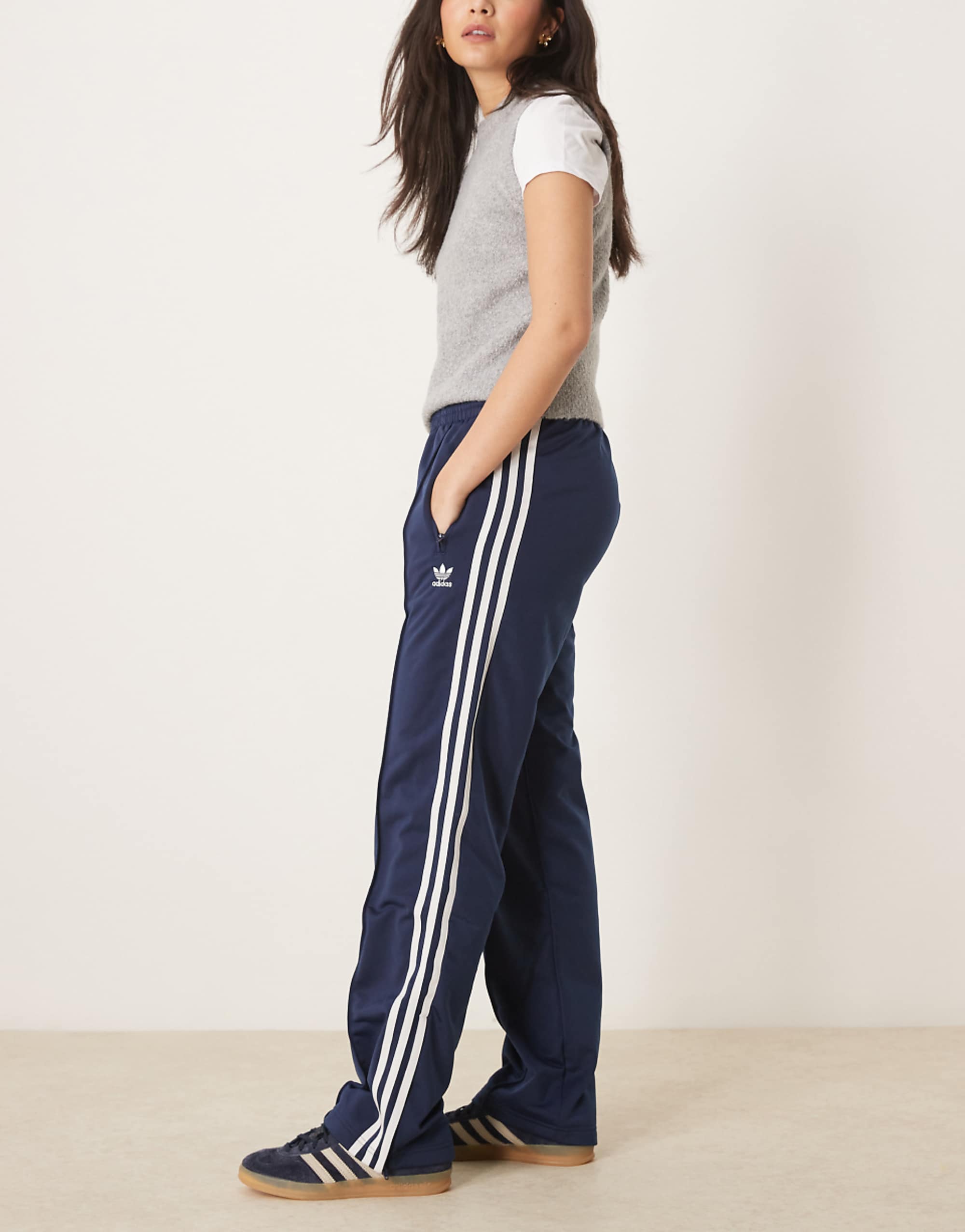 Adidas Originals Firebird Track Pants in Navy