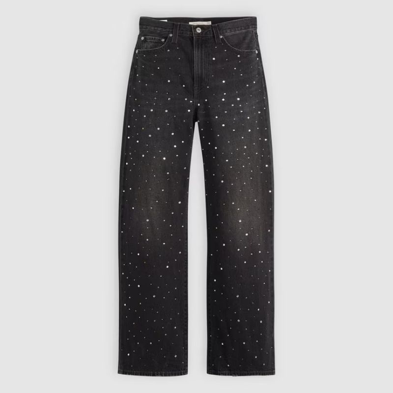 black denim jeans
