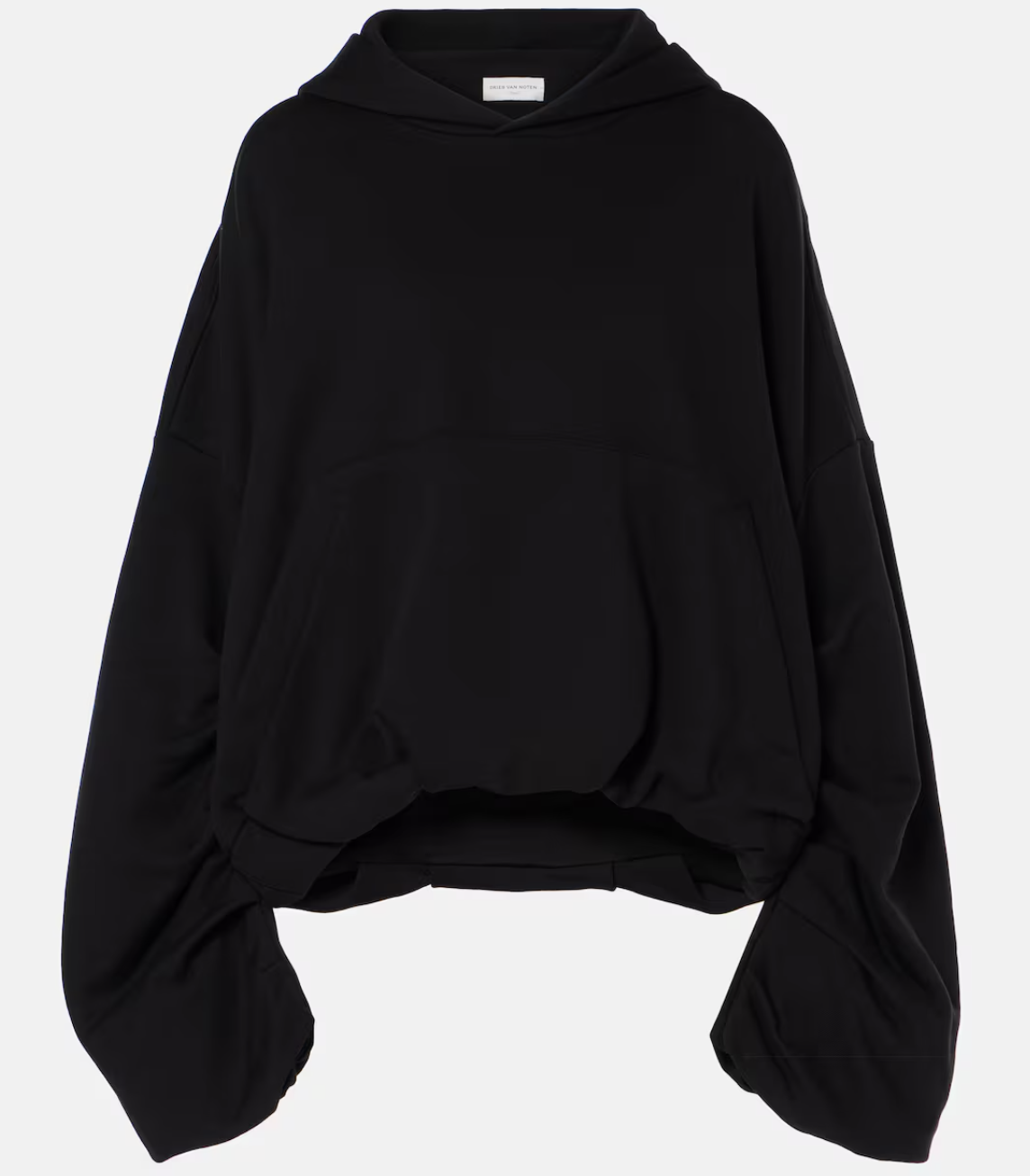 Dries Van Noten, Oversized Draped Cotton Jersey Hoodie