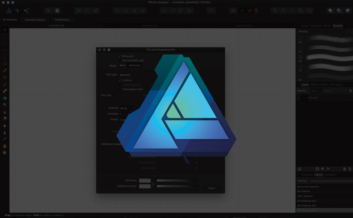 affinity designer pattern grid