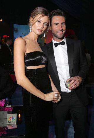 Adam Levine & Behati Prinsloo at The Golden Globes After Party 2015