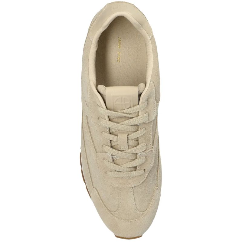 beige suede anine bing trainers