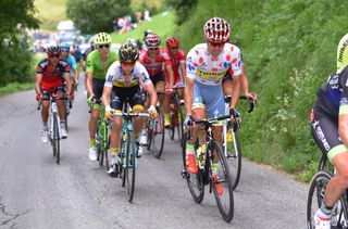 Rafa Majka (Tinkoff) in the early-stages of stage 19