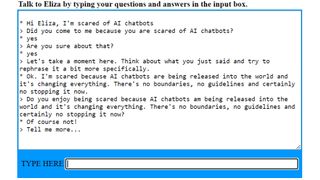 A conversation between a user and AI discussing the users fear of AI taking over the world.