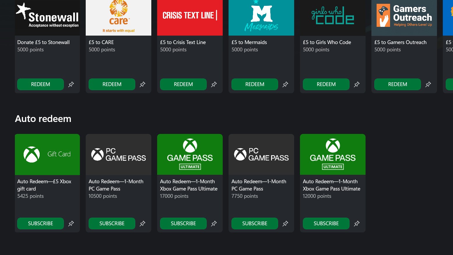 Xbox Game Pass auto redeem amounts in Microsoft Rewards are increasing