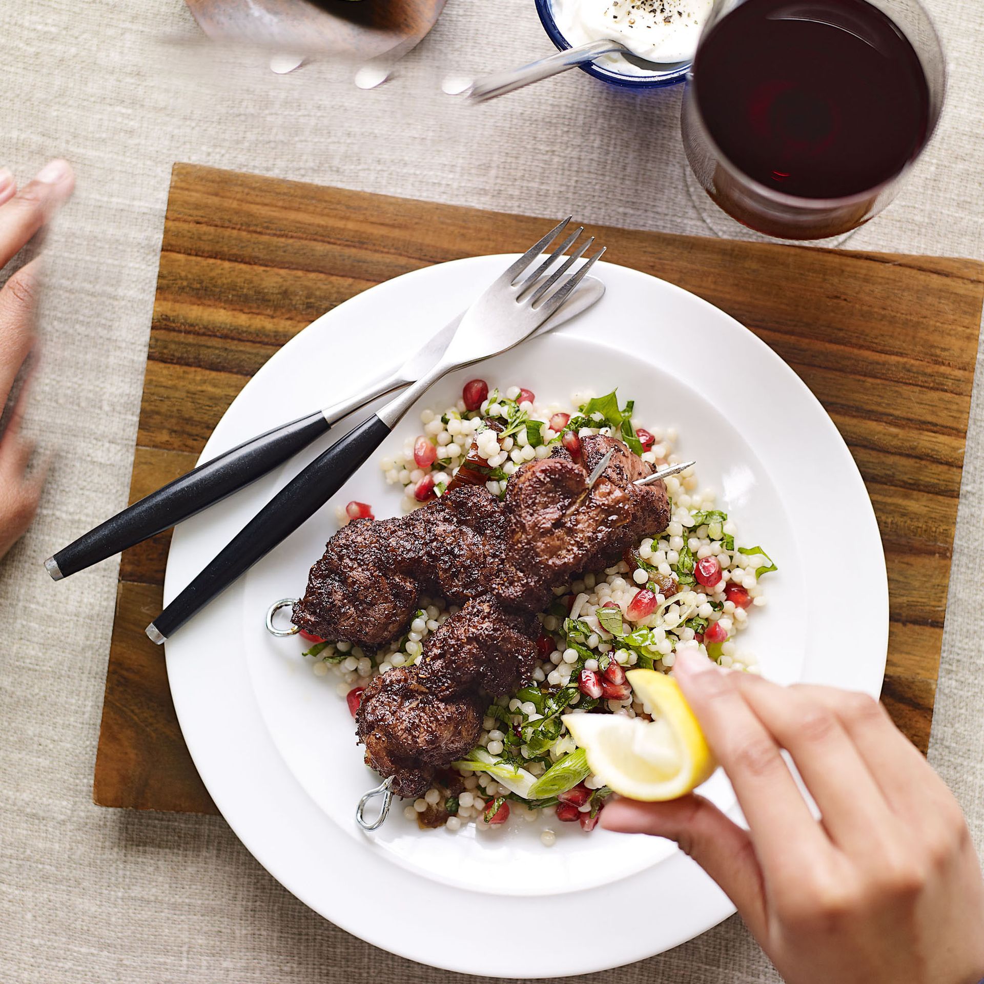 SumacSpiced Lamb Kebabs with Couscous Dinner Recipes Woman & Home