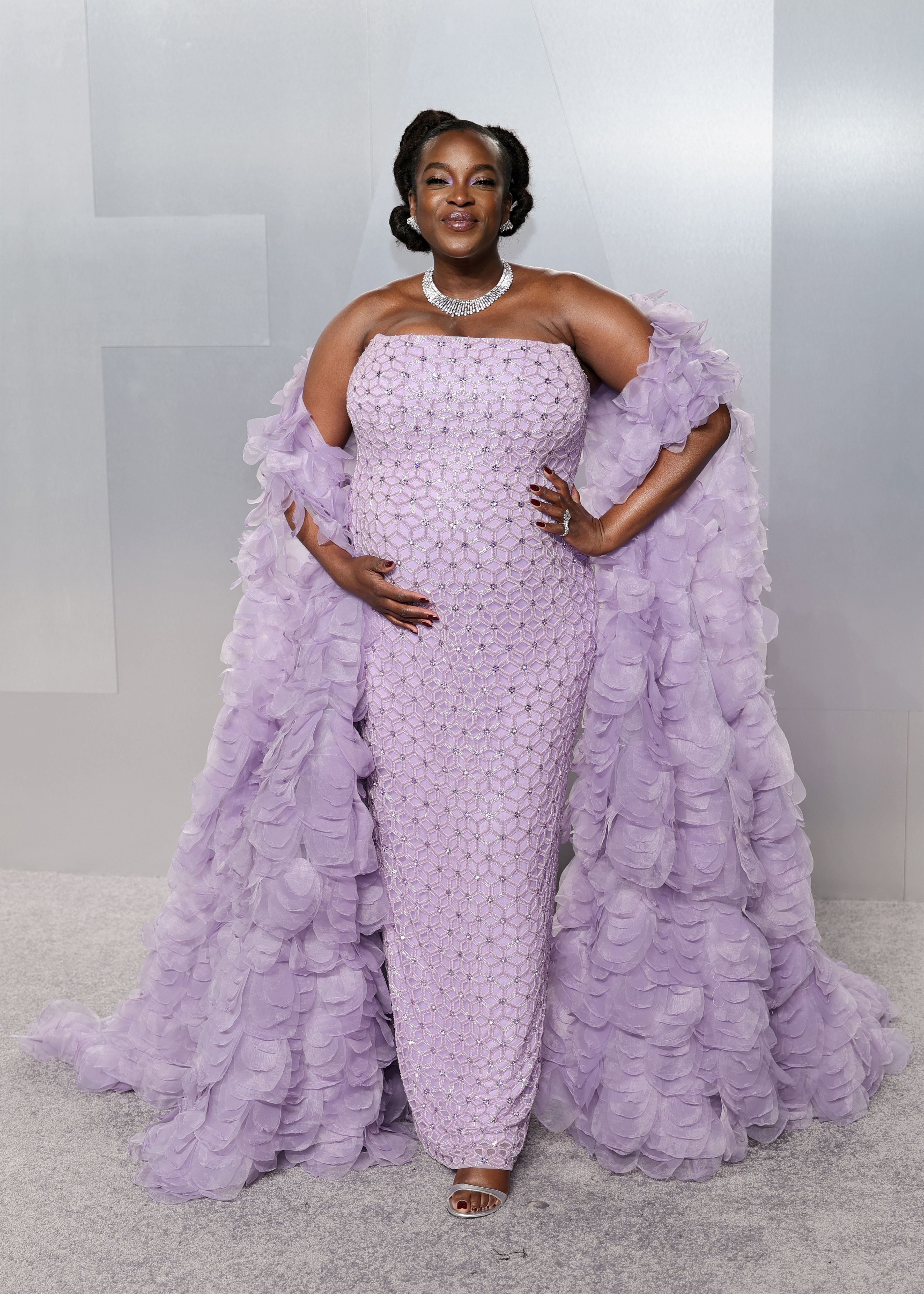 Wunmi Mosaku at the Oscars after-party.