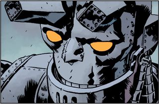 One of Duncan Fegredo's panels for Giant Robot Hellboy.