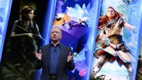 Jim Ryan, president and chief executive officer of Sony Interactive Entertainment Inc., speaks during a press event at the 2023 CES event in Las Vegas, Nevada, US, on Wednesday, Jan. 4, 2023.