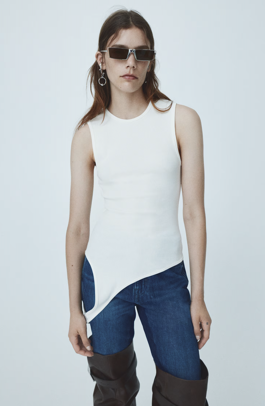 H&amp;amp;M, Asymmetric Sleeveless Top