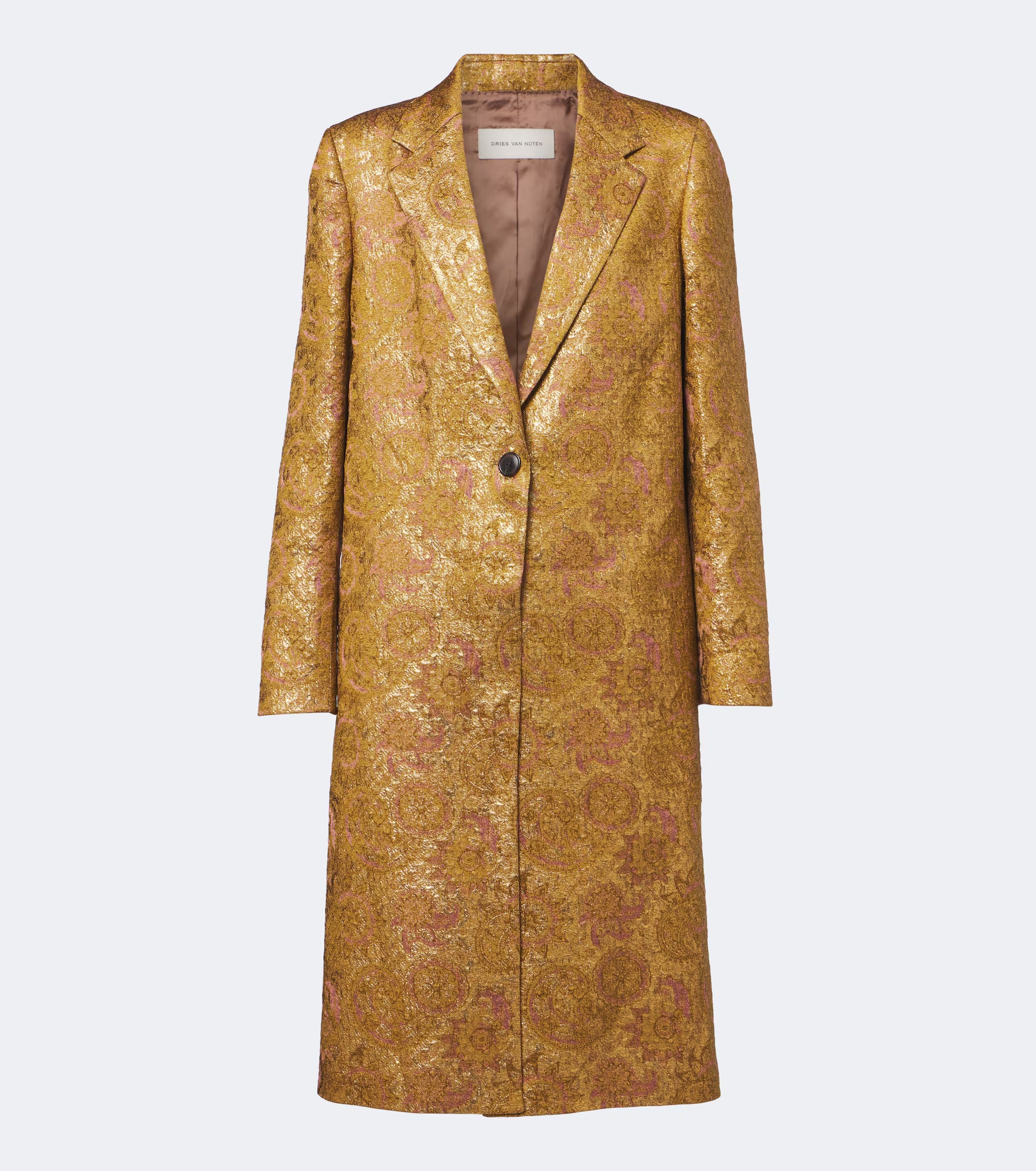Dries Van Noten, Jacquard Linen, Cotton, and Silk-Blend Coat