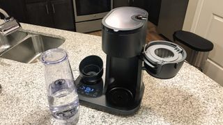Café Specialty Grind and Brew Coffee Maker being tested in writer's home