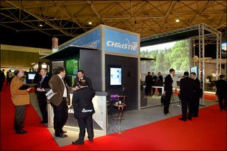 Christie’s booth at ISE 2005 significantly grew in size.