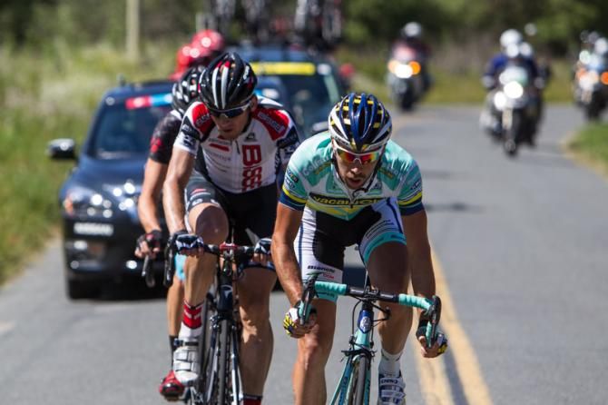 Thomas De Gent (Vaconsoleil-DCM) driving the break.