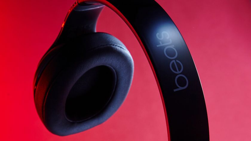 Beats headphones close-up showing the logo