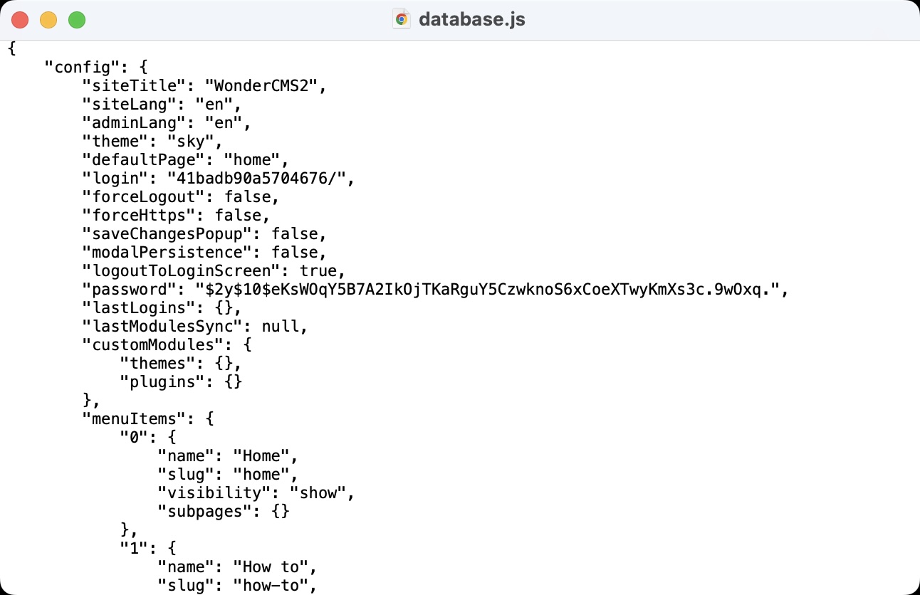 WonderCMS admin script