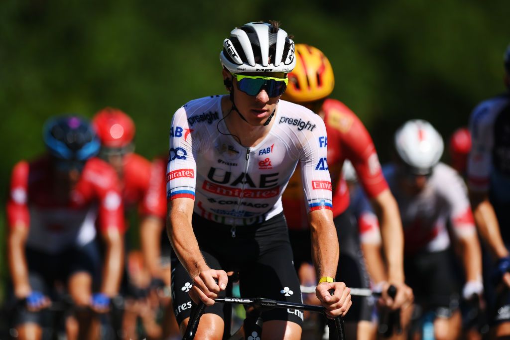 MONTREAL QUEBEC SEPTEMBER 15 Tadej Pogacar of Slovenia and UAE Team Emirates competes during the 13th Grand Prix Cycliste de Montreal 2024 a 2091km one day race from Montreal to Montreal UCIWT on September 15 2024 in Montreal Quebec Photo by Alex BroadwayGetty Images