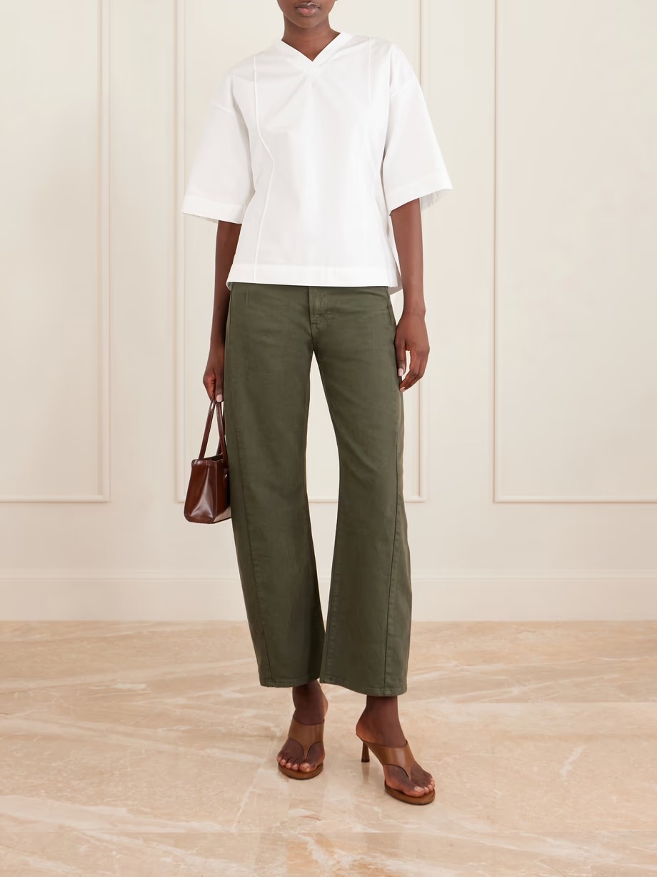 Mother, The Half Pipe Flood High-Rise Wide-Leg Jeans
