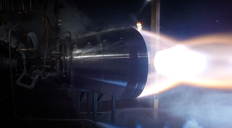 Blue Origin BE-4 engine test