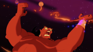 Angry Genie Jafar in Aladdin