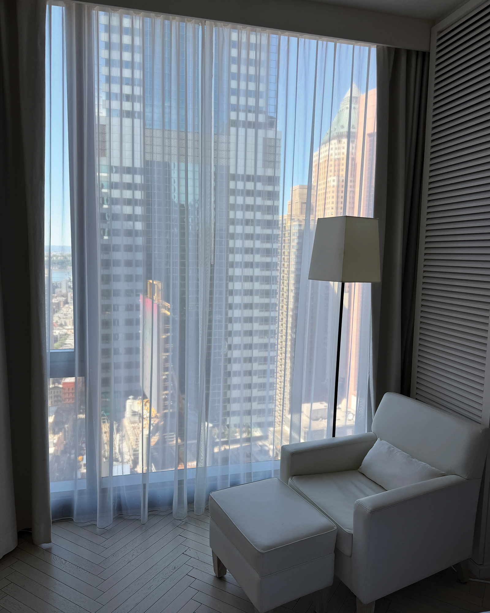 Eliza's room at the Times Square Edition.