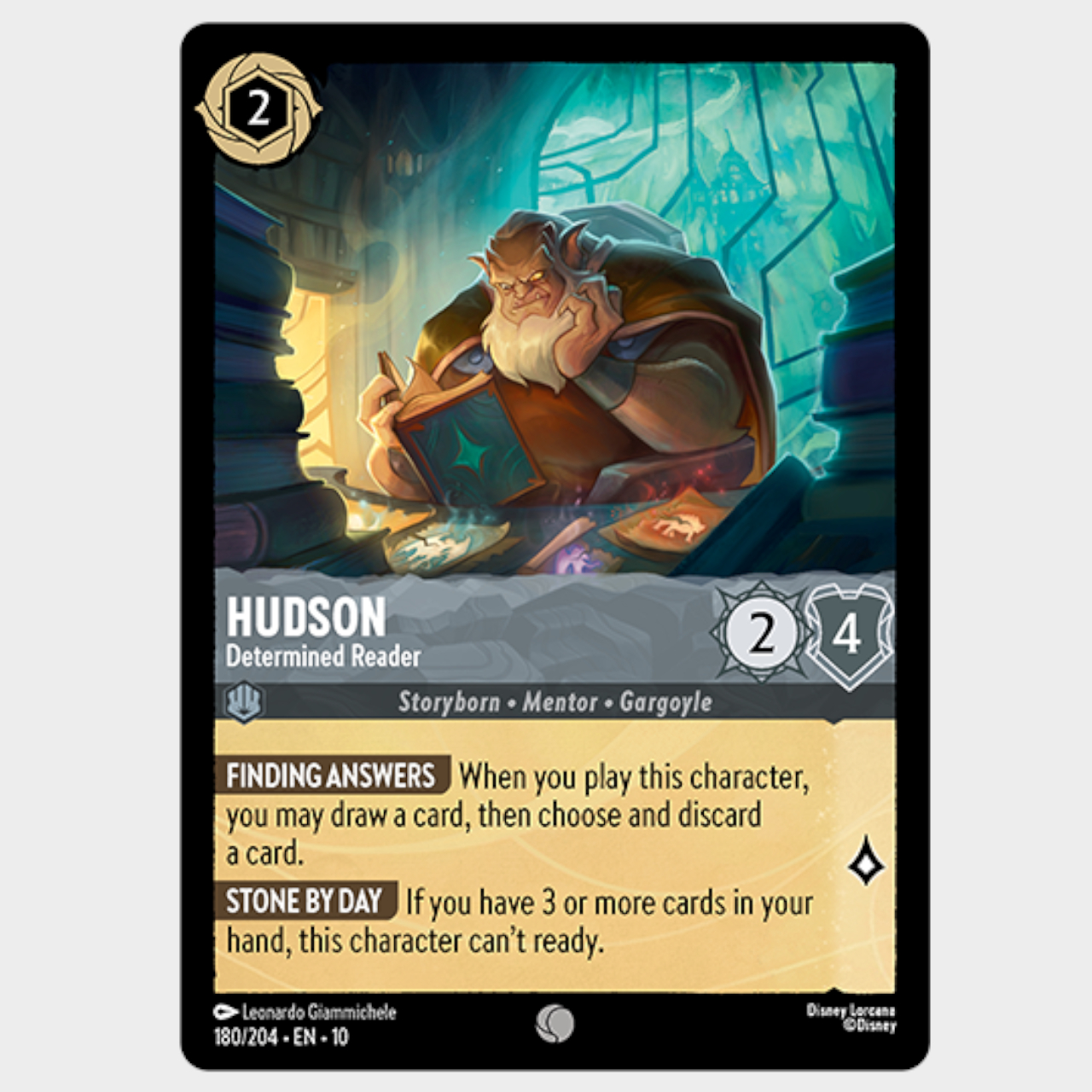 Disney Lorcana Gargoyles card on a plain background