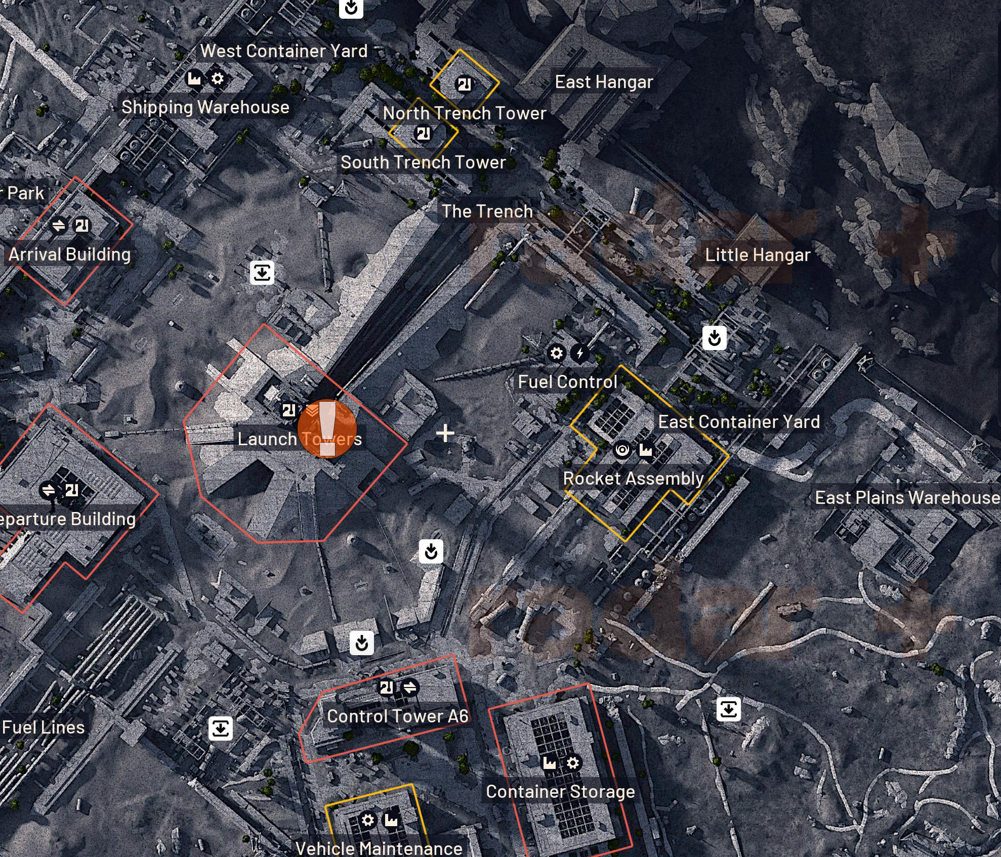 Spaceport map for Wires Crossed in Arc Raiders