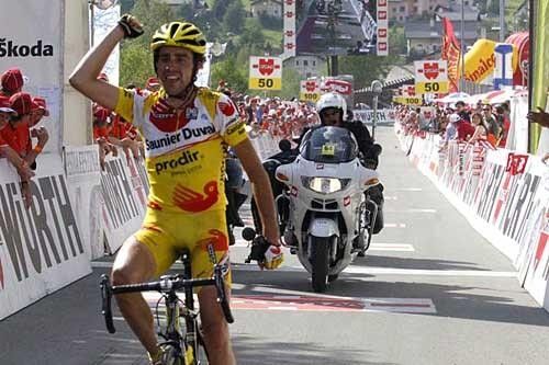 Koldo Gil (Saunier Duval-Prodir) is a happy camper.