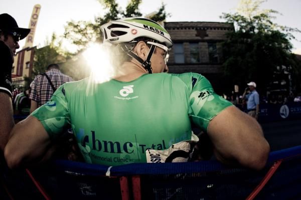 Carlos Alzate (Team Exergy) starts the day in the sprint leaders jersey.