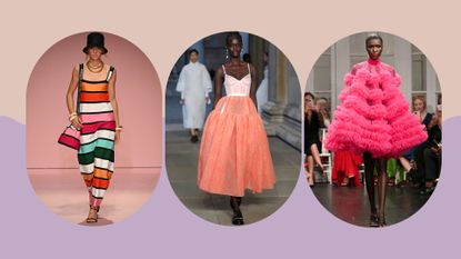 fashion trends 2023: pink: Luisa Spagnoli / Erdem / Christian Siriano