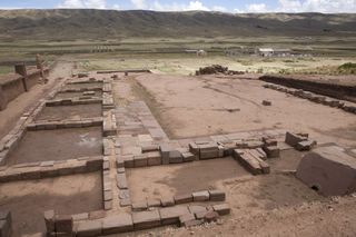 Tiwanaku covered an area of about 2 square miles in western Bolivia.