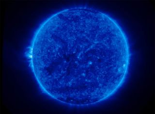 A 2-D image of the sun from STEREO's SECCHI/Extreme Ultraviolet Imaging Telescope taken March 17-27, 2007.