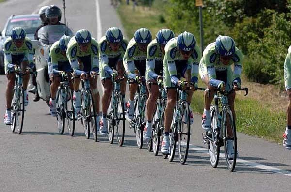 Liquigas set the best time before CSC smashed it