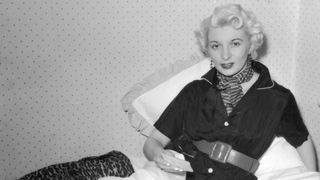 Night club manageress Ruth Ellis photographed in black and white 1954.