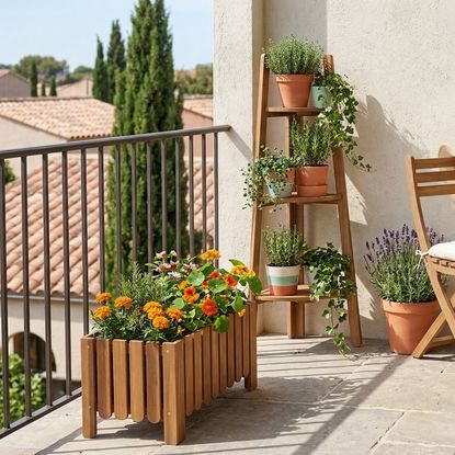 IKEA ASKHOLMEN on a balcony
