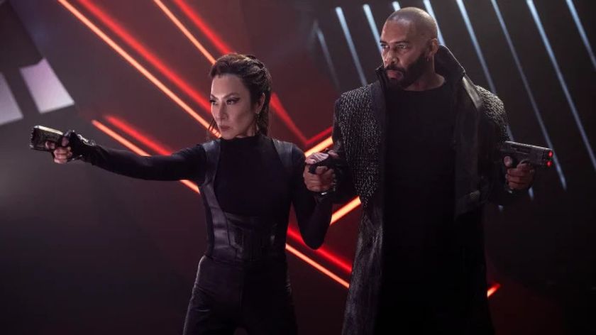 Philippa Georgiou (Michelle Yeoh) and Alok (Omari Hardwick) in action in Star Trek: Section 31