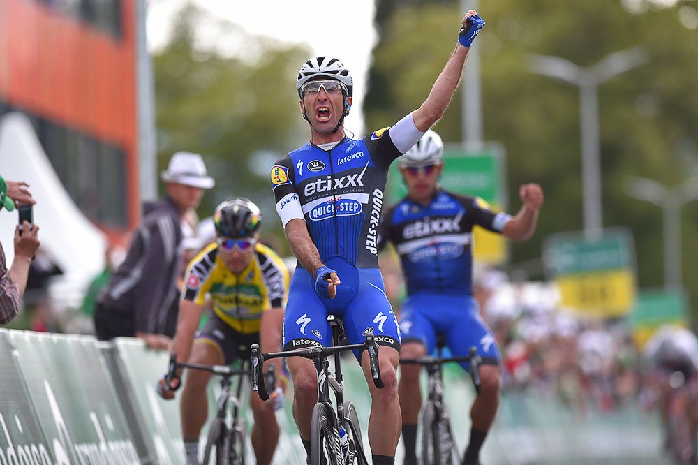 Etixx-QuickStep's Maximiliano Richeze and Fernando Gaviria finish first and second during stage 4 at Tour de Suisse