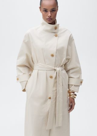 MANGO, Oversized Cotton Trench Coat - Women | Mango Usa