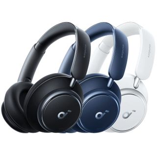 Anker Soundcore Space Q45 headphones in three colors.