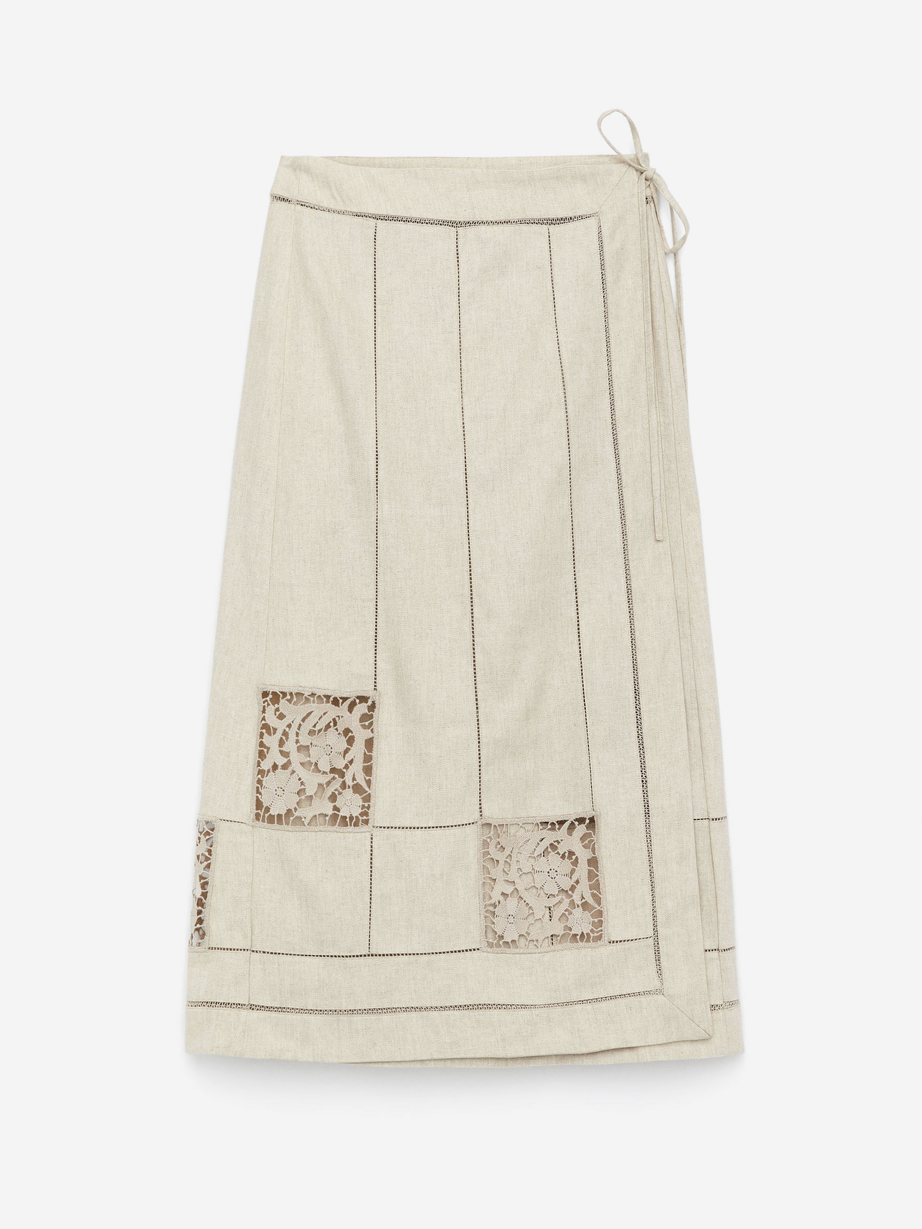 Embroidered Wrap Skirt – Beige – Women – Arket Gb