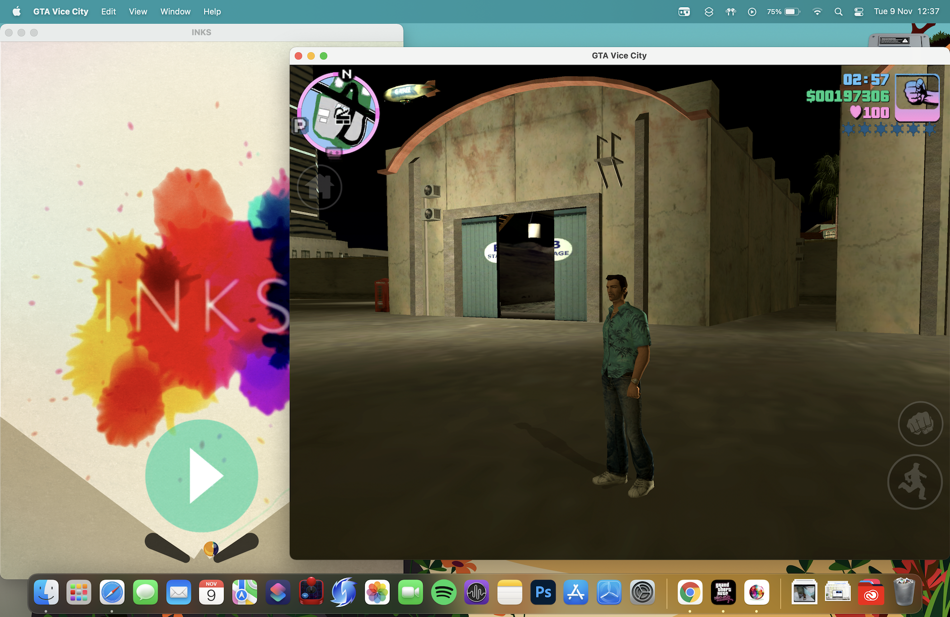 Two iOS apps running in macOS 12 Monterey