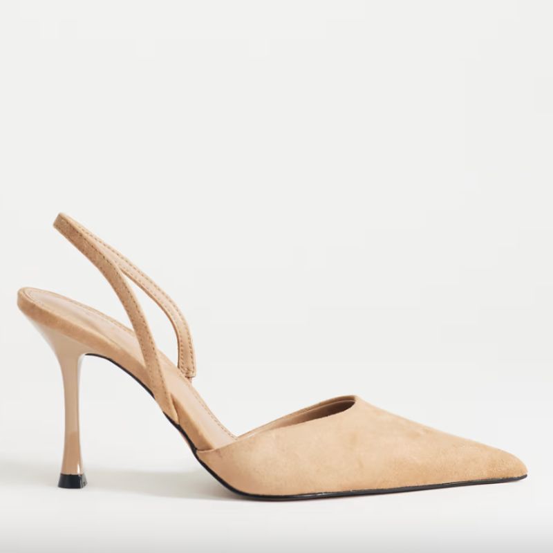Topshop , Angel Faux Suede Heeled Court Shoe