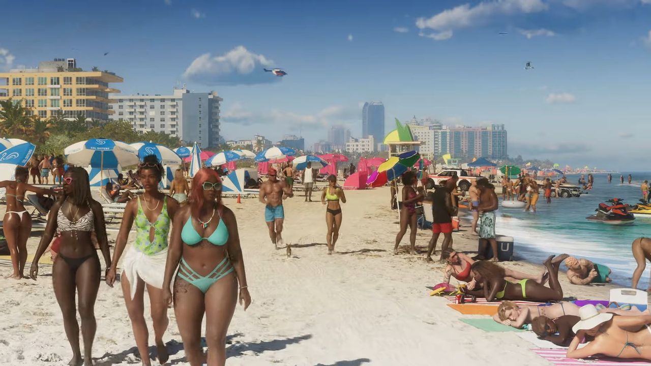 Latest GTA 6 leak heads to the beach, and it looks like Rockstar is delivering on the crowd density it promised 3 years ago