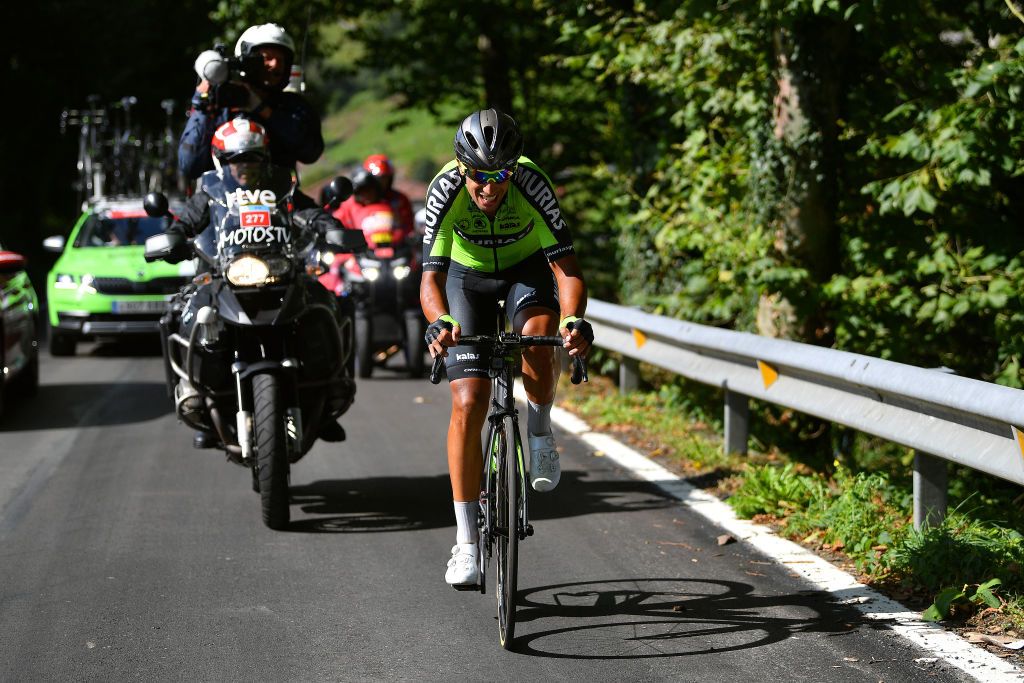 Hector S&aacute;ez (Euskadi-Murias) put in a long-range attack from the break