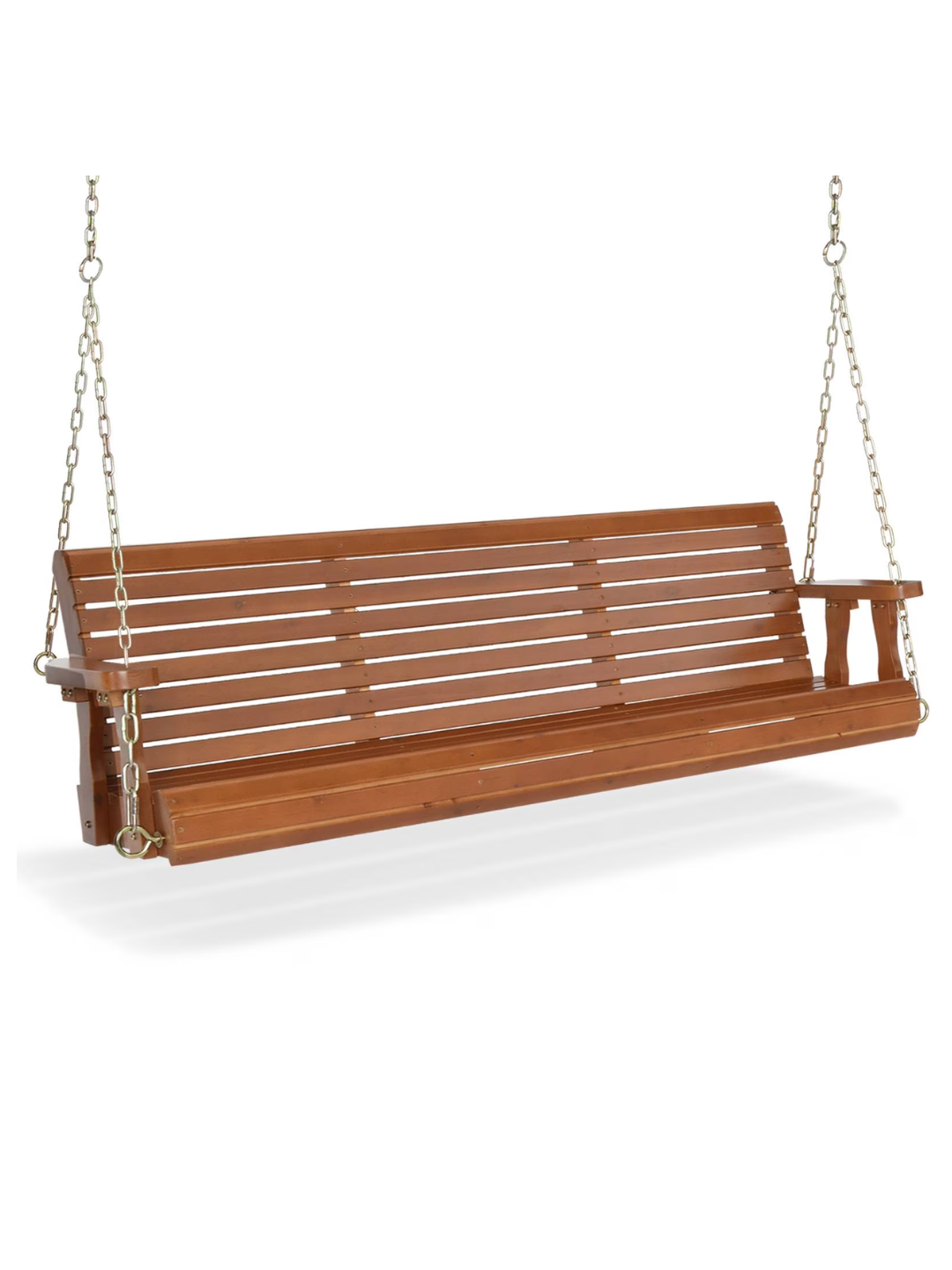 an outdoor porch swing